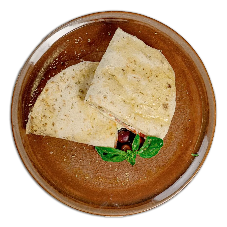 Calzone Caprese s mozzarellom di buffala, rajčicom i pestom